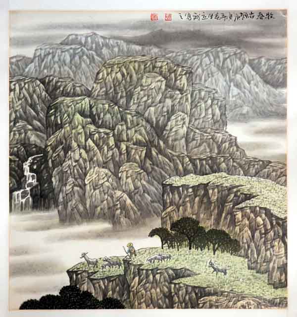 画家高立武先生作品选登-《牧春》