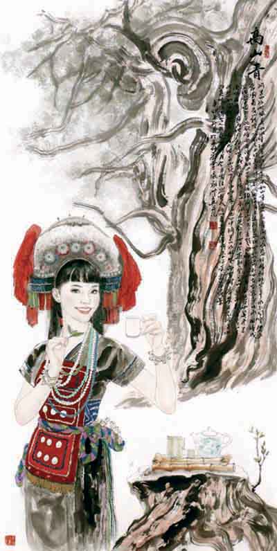 画家张翔洲作品欣赏-高山青