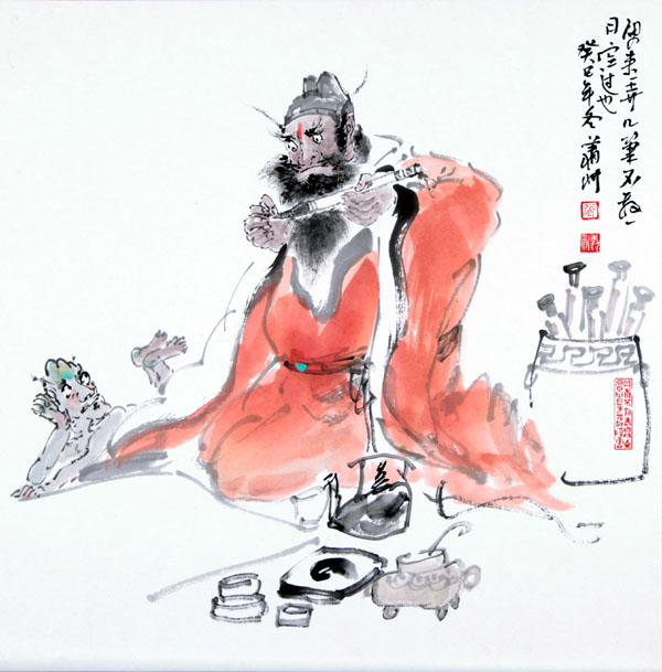 画家张翔洲作品欣赏-闲来几笔