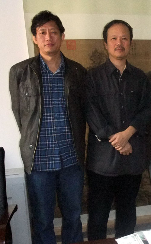 著名画家翟承海与导师田黎明先生