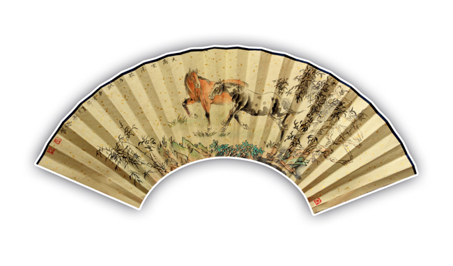著名画家翟承海扇面作品欣赏5