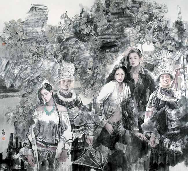 著名画家孟旭耀作品欣赏:雨后彩虹