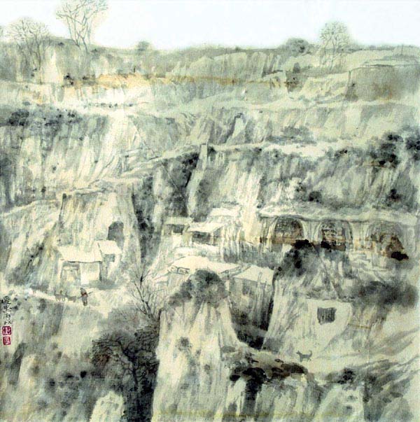 著名画家王爱忠山水画作品:晌午