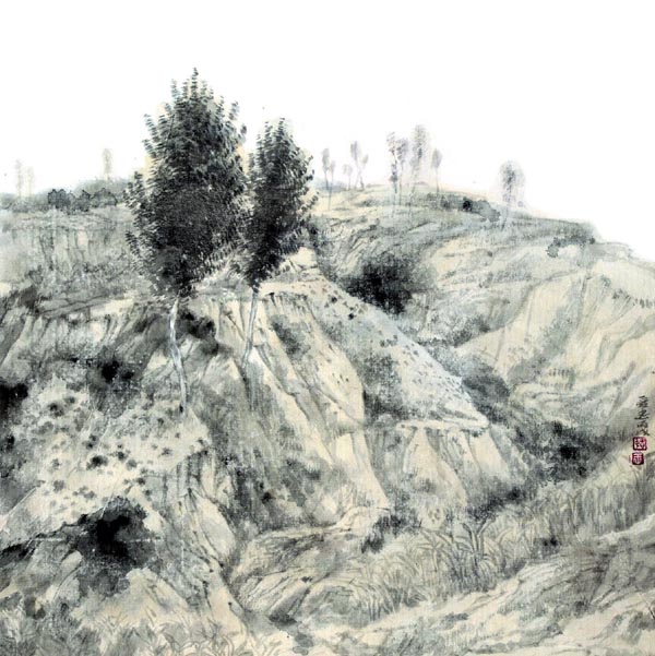 著名画家王爱忠山水画作品:夏至