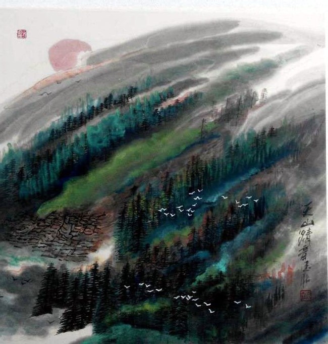 著名画家刘玉社先生作品欣赏:天山清音