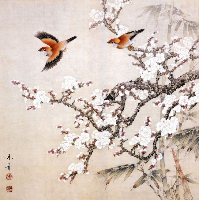 中国画家陈禾青先生作品欣赏:春风拂晓 66x66