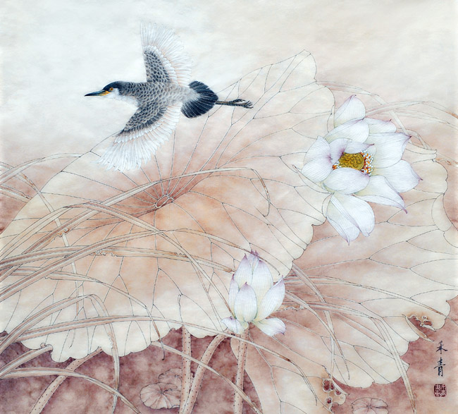 中国画家陈禾青先生作品欣赏:初夏 75x65cm
