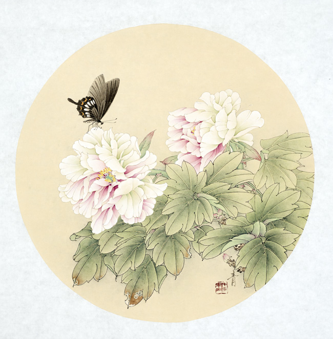 中国画家陈禾青先生作品欣赏:《花语》40x40cm