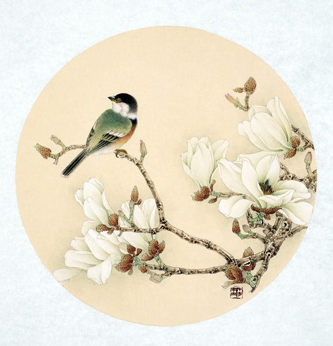 中国画家陈禾青先生作品欣赏:《晴风》40x40cm