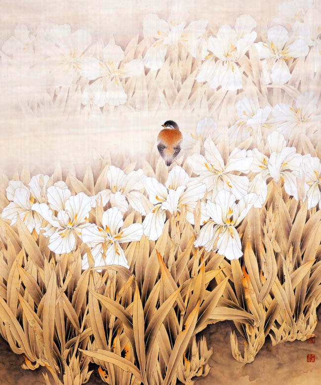 中国画家陈禾青先生作品欣赏:南国晨韵 95x80cm