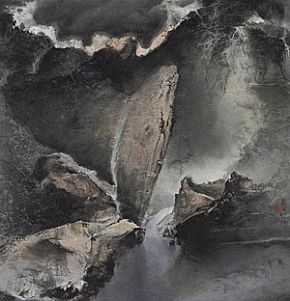 刘国松山水画作品欣赏(中国山水画艺术网)