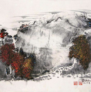 刘国松山水画作品欣赏(中国山水画艺术网)
