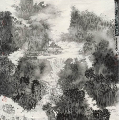 卓鹤君先生作品欣赏(中国山水画艺术网编辑)