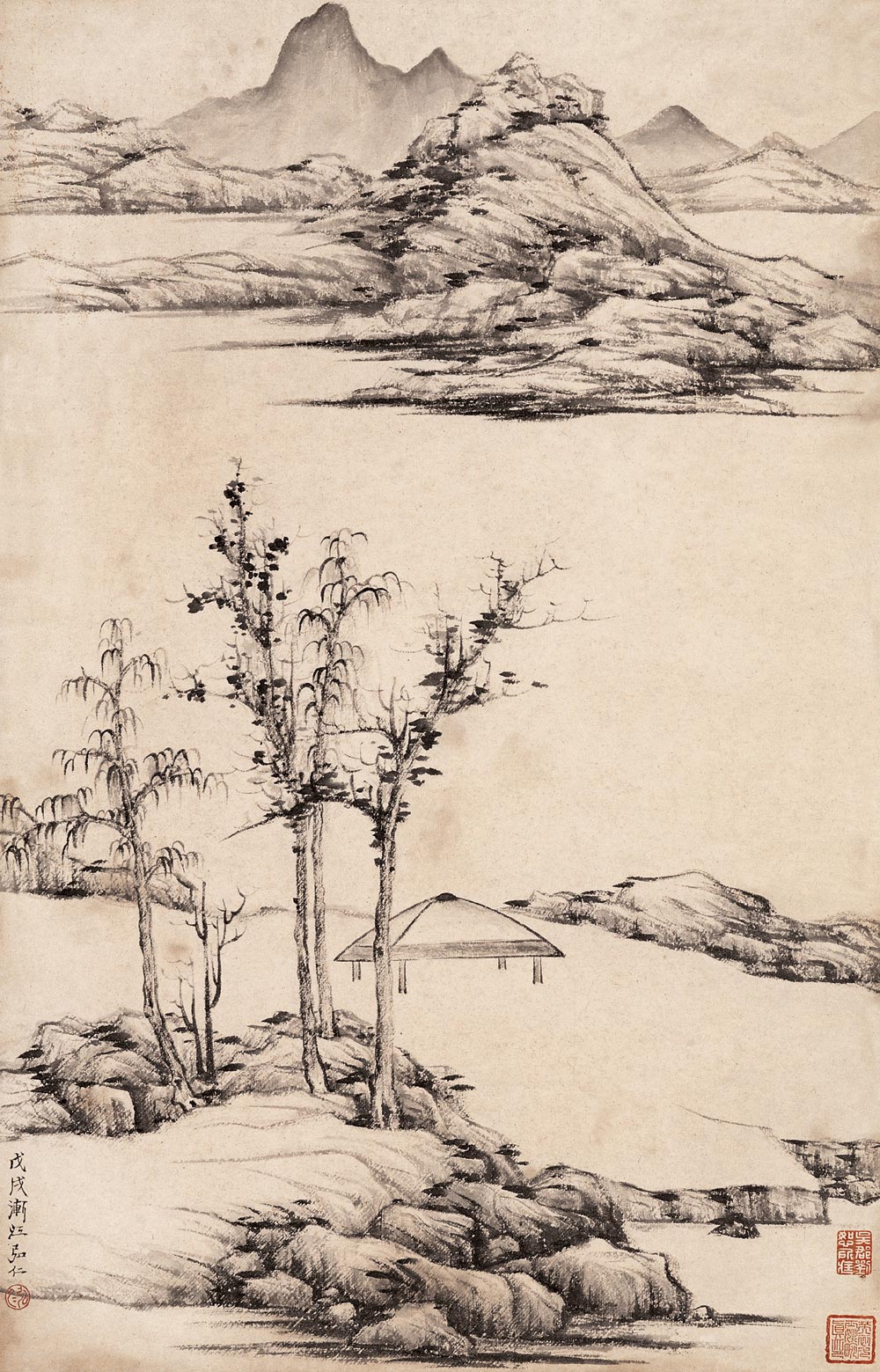 弘仁作品欣赏(中国山水画艺术网编辑)