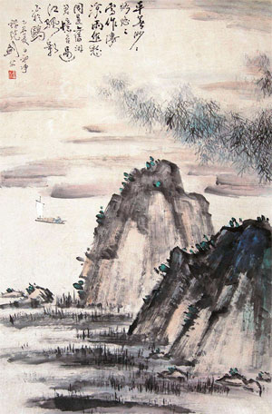 高剑父山水画作品（中国山水画艺术网编辑）