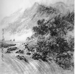 宋鸣山水画作品(中国山水画艺术网)