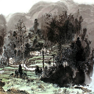 申世辉山水画作品(中国山水画艺术网)