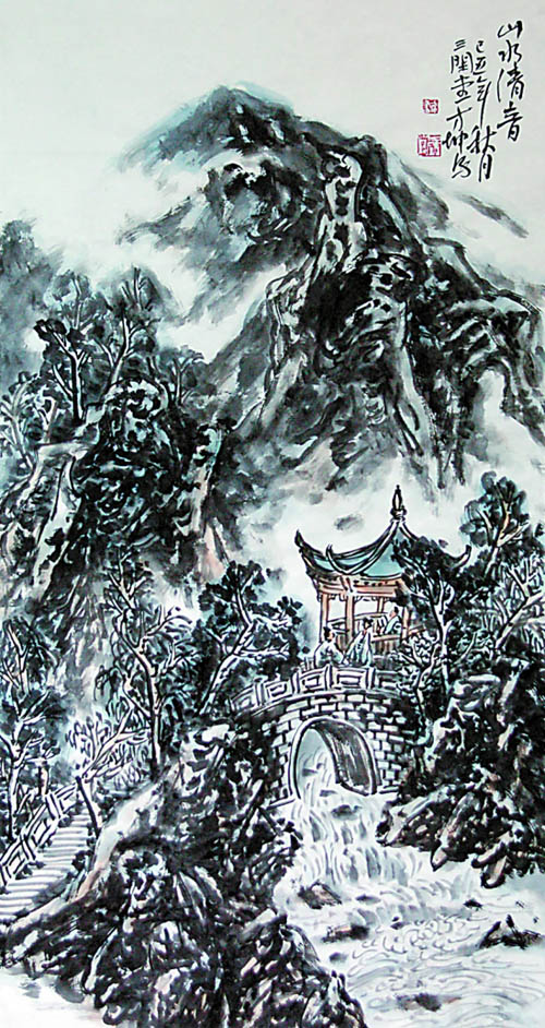 方坤先生作品选登(中国山水画艺术网编辑)