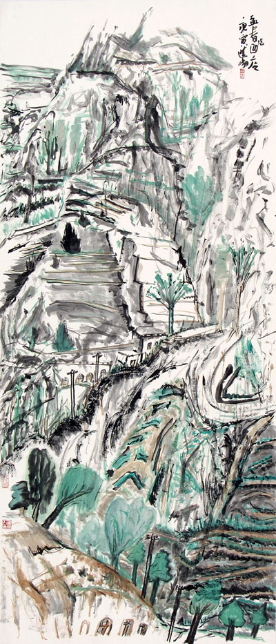 《米脂风光》刘进安(中国山水画艺术网编辑)       74