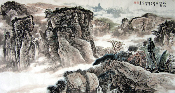 [转载]贺文瑞山水画作品欣赏