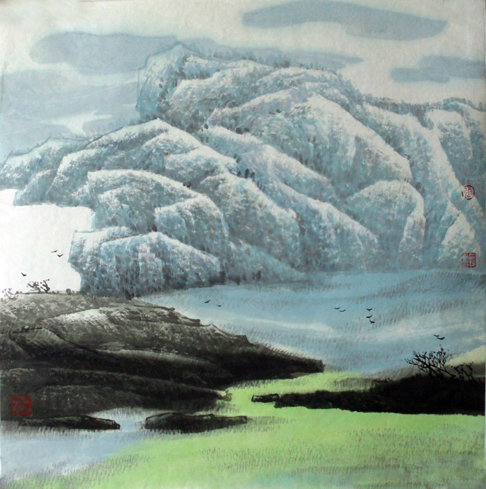 画家张筱玲作品选登-幽径独行(中国山水画艺术网编辑刊发)