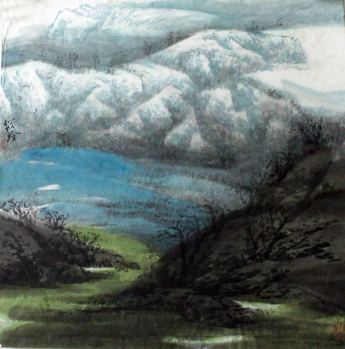 画家张筱玲作品选登-远处回忆(中国山水画艺术网编辑刊发)