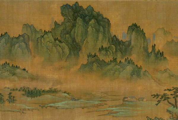 商琦《春山图》卷 元代(局部大图)