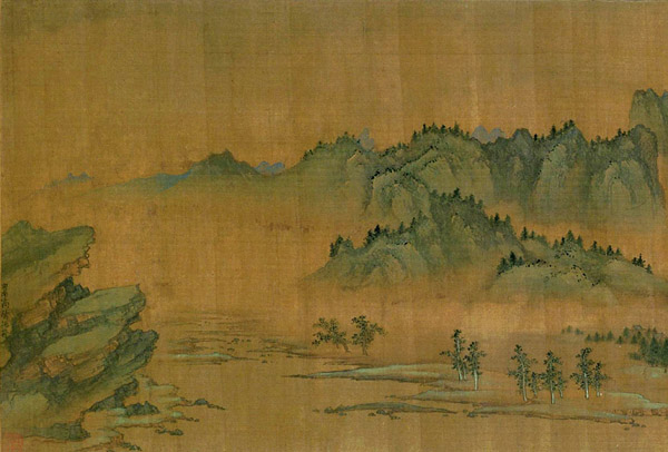 商琦《春山图》卷 元代(局部大图)