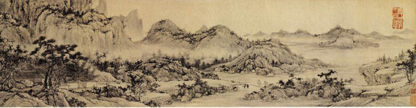 《洪崖山房图》卷,明,陈宗渊