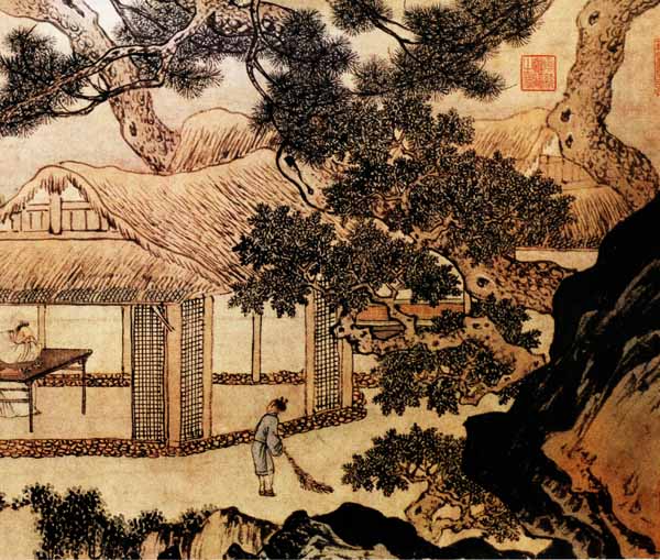 《春泉小隐图》卷,明,周臣