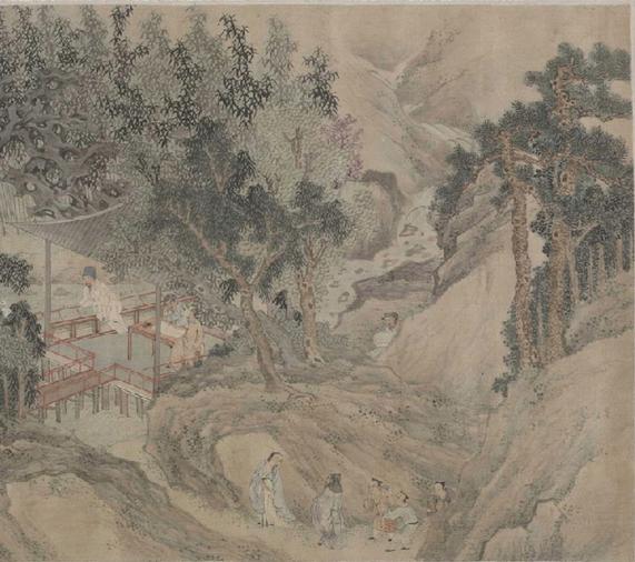 《兰亭图并书序》卷,明,许光祚