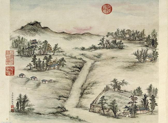 《燕山八景图》册(8开),清,张若澄