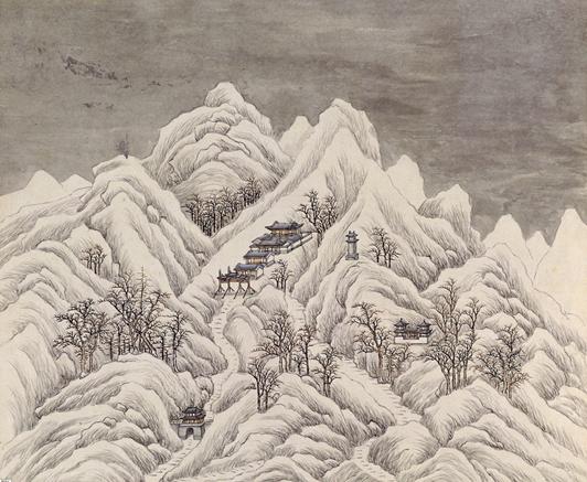 《燕山八景图》册(8开),清,张若澄