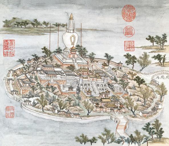 《燕山八景图》册(8开),清,张若澄