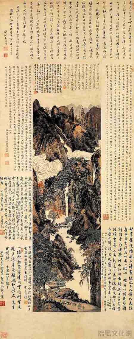 《剑阁图》轴,清,罗聘