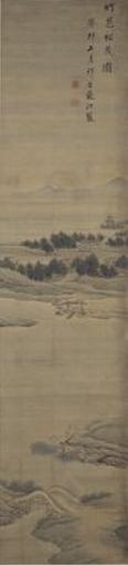 《竹苞松茂图》屏,清,袁江