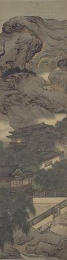 《竹苞松茂图》屏,清,袁江