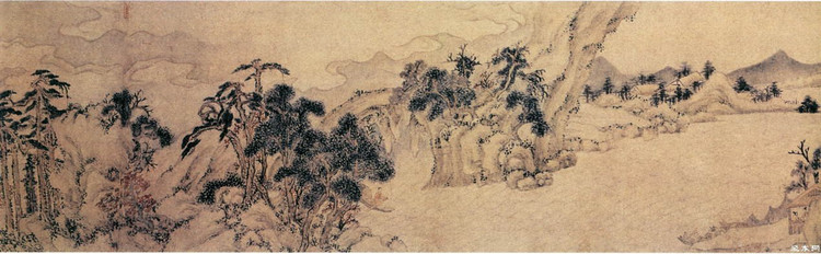 《山水图》卷,明,文嘉作
