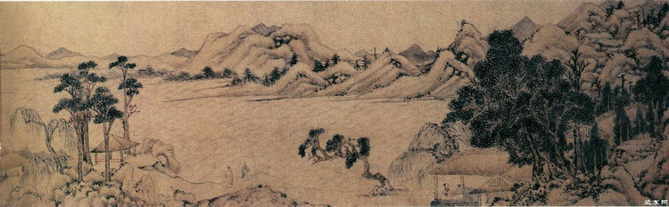 《山水图》卷,明,文嘉作