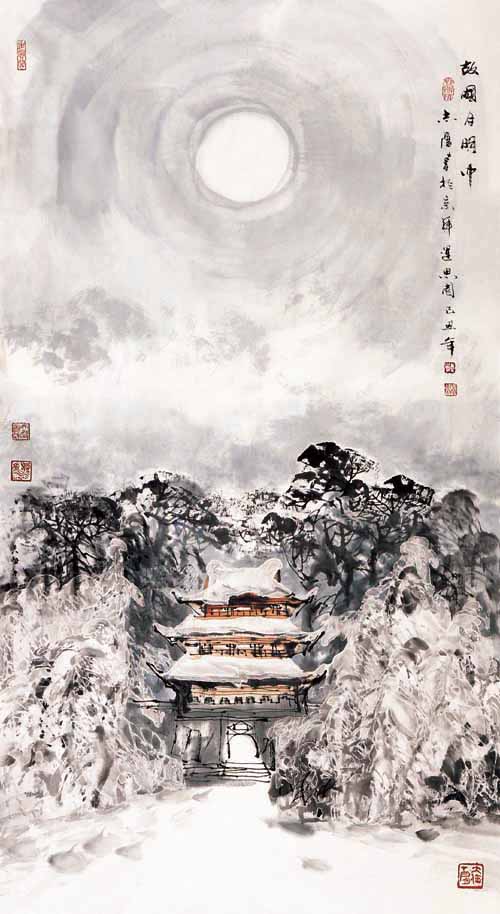 于志学先生作品-2009年 古国月明中