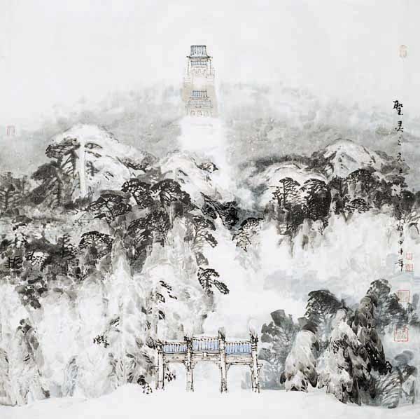 于志学先生作品-圣灵之光 2004年 120x120