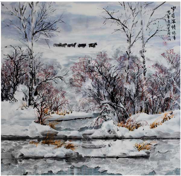 张军先生作品欣赏-岁月融情 68×68 2011年