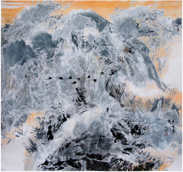 张军先生作品欣赏-冰河系列 68x68 2008年