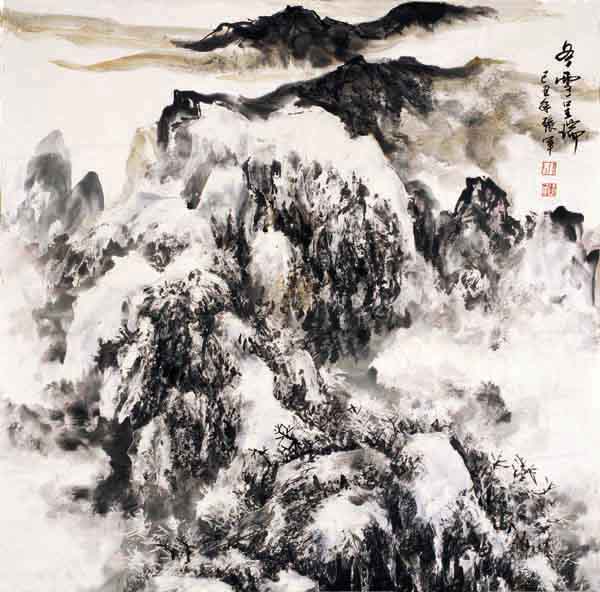 张军先生作品欣赏-冬雪呈瑞 68×68 2010年