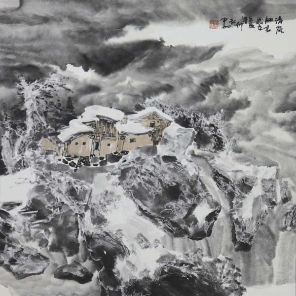 加宏杰先生作品欣赏-清岚细言 68×68cm 2012年