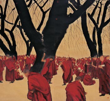 画家寇月朋清净世界系列《辩经图》138X138