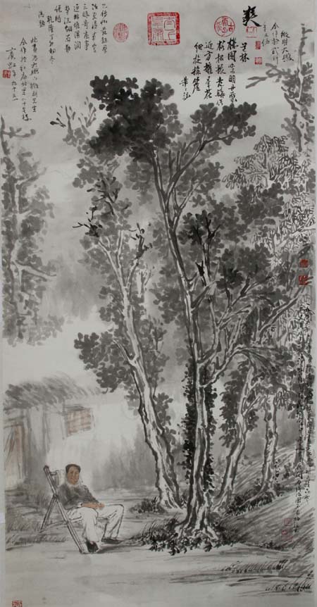 寇月朋先生作品欣赏-毛泽东系列《道林》138cmx69cm