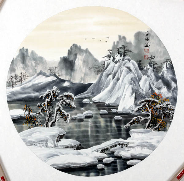 张家纯先生作品赏析-塞外银装 2008年 63x63
