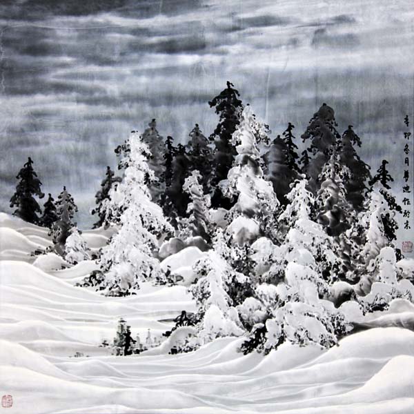 画家吴梦迪作品赏析- 清魂 68x68 cm 2012年