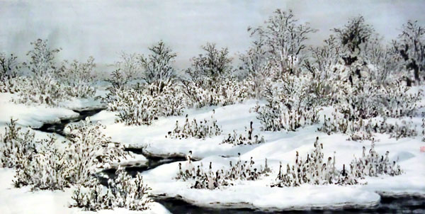 画家吴梦迪作品赏析-《旺盛之象》(68cmX138cm)2013年春作